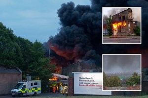 Glasgow blaze rages on 11 hours after 'explosion' with smoke above Celtic Park