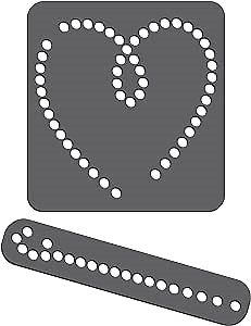 Rhinestone Genie Needle & Thread Heart Magnetic Rhinestone Template, Black
