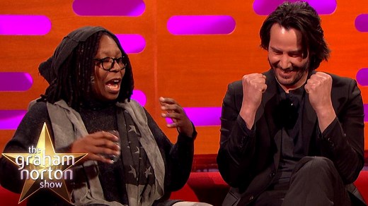 Whoopi Goldberg freaks out Keanu Reeves with pubic hair talk | The Graham Norton Show