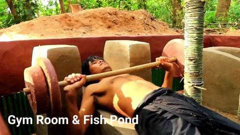 How to Build a Gym Room, Ground Water System, Swimming Pool & House in the Forest!