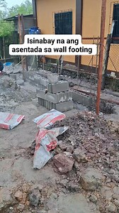 Isinabay ang asentada sa wall footing #construction #carpenter | Ang probinsyanong panday