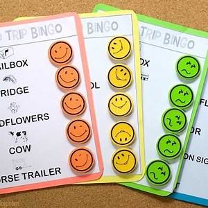 1.6K views · 17 reactions | ROAD TRIP BINGO -- We used velcro stickers so the pieces would stay on the board no matter what. The kids LOVED it!! GRAB THE PRINTABLE CARDS: https://thesoccermomblog.com/road-trip-bingo/ | The Soccer Mom Blog - Positive Inspiration for Moms | Facebook