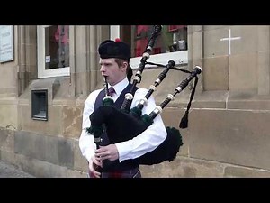 Bagpipes Music Busker High Street Edinburgh Scotland