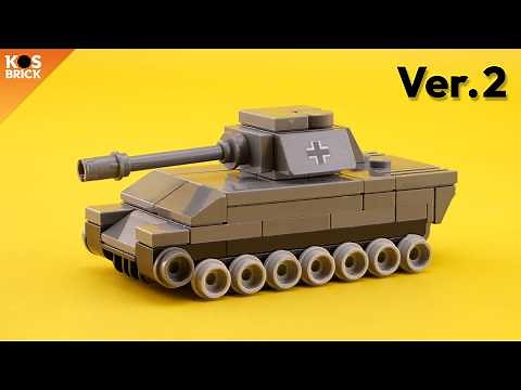 Lego Panzer 5 ver.2 Tank Germany Mini Vehicles (Tutorial)