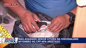 Arestado ang mag-asawang senior citizen na hinihinalang miyembro ng CPP-NPA sa Teresa, Rizal. Narekober ang isang M-16 riffle, 2 pampasabog at mga subersibong dokumento. Nahuli naman ang isang dating miyembro ng Philippine Army sa isang buy-bust operation sa Mandaue City, Cebu. #NewsPatrol Para sa mga balita sa ibang panig ng bansa bisitahin ang https://news.abs-cbn.com/patrol/tag/regions | ABS CBN Integrated News & Current Affairs