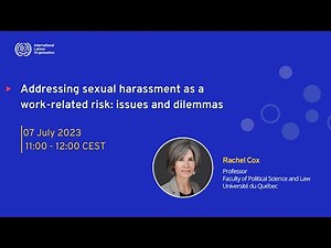 Research Seminar: Addressing sexual harassment as a work-related risk: issues and dilemmas