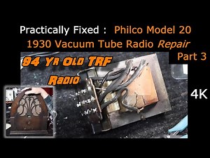 Transformer Repair - Philco Mod 20 Vacuum Tube TRF Radio - 94 Year Old Tube Radio - Part 3 [4K]