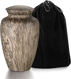 Aluminum Memorial Urns - Handcrafted Keepsakes for Adults, Up to 200 lbs, 10 Inch Size