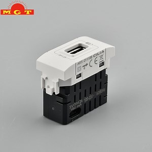 [Hot Item] Single Hole Electric Socket USB Charger Wall Power Socket for Hotel