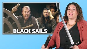 Rebecca Simon, a piracy historian, rates pirate battles in movies and TV shows, such as the "Treasure Island" movies, for realism. | Insider Entertainment