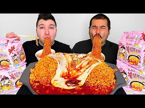 EXTREMELY CHEESY CARBO FIRE NOODLES • Mukbang & Recipe