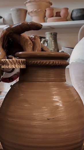 Learning how our favourite Roman pottery find would have been made, demonstrated by master potter Graham Taylor of @pottedhistory Roman head pots had unique caricature designs and strong decoration around the rim and were believed to have been introduced to Britain by the Roman army. They have been found to have been used in both domestic and burial settings with many examples found in Colchester. You can watch more Roman pottery throwing and a Q&A with Potted History over on our YouTube channel