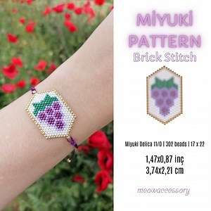 Chic Grape Jewelry Pattern - Miyuki Beading Craft Tutorial, Digital Download, Seed Beads - Etsy Canada