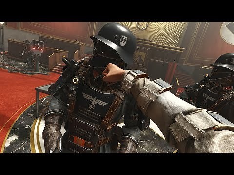 Wolfenstein 2 The New Colossus - Courthouse Battle ( I am death incarnate & no HUD ) 4k/60Fps