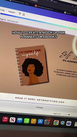 How to create a mockup for your planners. #canvatutorial #canvahack #canvapreneur #canvassador #mockuptutorial #plannertutorial #digitalproducttutorial