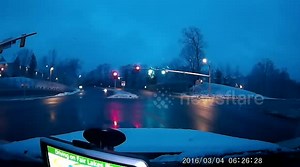 Car crash at T-bone junction caught on dashcam