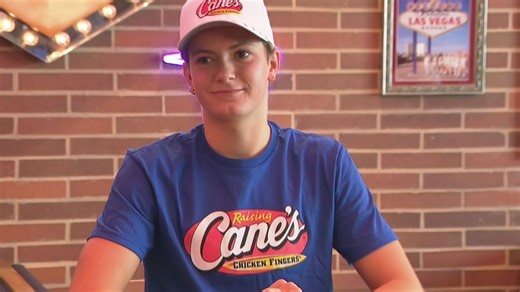 Katie Grimes stops by Las Vegas Strip Canes following Olympic win