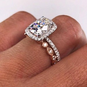 Our Caitlin ring stacked with our Ivy Band 💕 #9x7mm #samnsue | Samnsue Jewelry Design