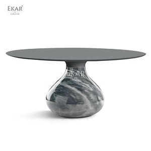 [Hot Item] Modern Round Dining Table with Sleek Design for Contemporary Dining Rooms