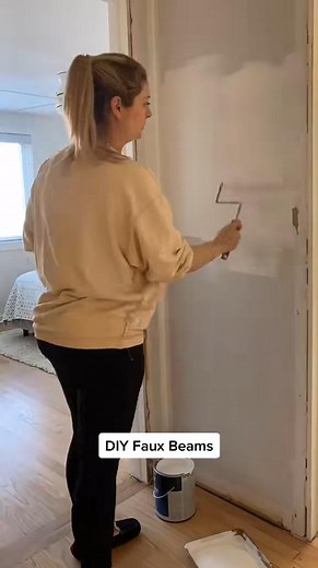 244_DIY faux beams! #EveryKiss #fauxbeam #fauxbeams #ceilingbeams #woodbeam #woodbeams #kregpartner #beams #foryou @kreg-000 #fun #fyp #family #fypシ゚viral | Myra Ayers