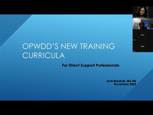 OPWDD's New Training Curricula