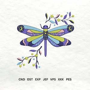 Dragonfly Embroidery Design - Dragonfly Patterns 5 Sizes - Etsy Canada