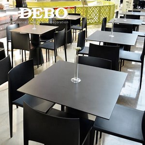 [Hot Item] Debo HPL Laminated Restaurant Table Top Coffee Shop Dining Table for Sale Factory Price