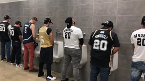 Amazing, creepy NBA urinal tribute