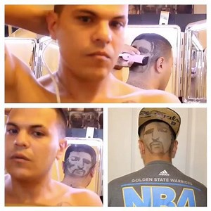 Self Haircut Portrait of Klay Thompson Cut by @fillostylebarber ・・・ @klaythompson #klaythompson @warriors #warriors #splashbrothers @e40 #e40 #oakland #fruitvale #nbafinals @nbaontnt #nbaontnt #authenticfan #dubnation @oraclearena #oraclearena #nbahaircuts #fillostyle GT #strengthinnumbers #barberingismybusiness | Self-Cut System