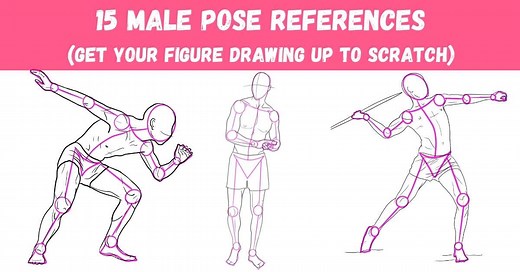 Art of Movement: 15 Powerful Male Poses for Dynamic Drawings - Artsydee - Drawing, Painting, Craft & Creativity