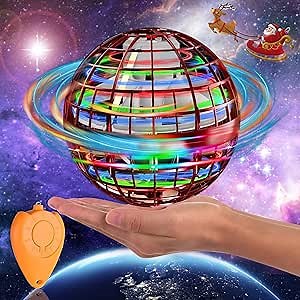 Flying Orb Ball Toy - 2023 Upgraded Magic Flying Orb Toy with LED Light 360°Rotating, Boomerang Flying Space Ball Toys Indoor Outdoor Fun Games, for Boys Girls Adults