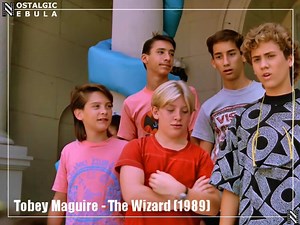 32K views · 726 reactions | Little Tobey Maguire in The Wizard (1989).  The Wizard (1989) ✒ David Chisholm  Todd Holland  Luke Edwards, Vince Trankina, Wendy Phillips, Beau Bridges, Fred Savage, Christian Slater, Jenny Lewis, Tobey Maguire  J. Peter Robinson | Nostalgic Nebula | Facebook