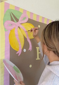 Hand-Painted Birthday Banners: Pinks & Yellows