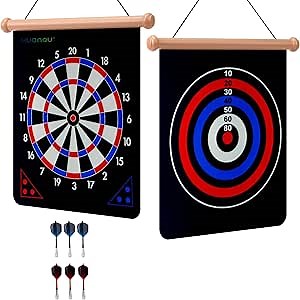 Magnetic Dart Board Set for Kids with 12 Darts - Indoor/Outdoor Safe Games for Boys & Girls Teens, Birthday Gifts Game Room Decor Toys