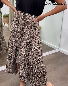 The Jade Skirt in Leopard. A leopard skirt, what more could you want. Oh I know! Elastic at the top - done. A flattering high-low style - done. In more than one shade of leopard? Yeah babe, we got you. Seriously though, LOVE THIS SKIRT x x Shop HERE: vineapparel.com/collections/bottoms/products/jade-skirt?variant=39875460333702 | Vine Apparel