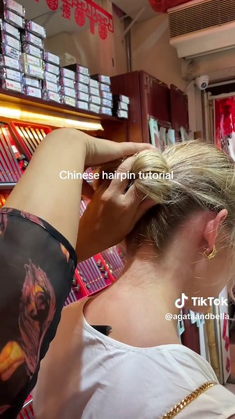 Long Hair Styling with Chinese Hairpin Tutorial