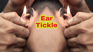 ASMR Ear Tickle With Bird Feathers And Fire Hit | Head Massage And Neck Massage With Neck Cracking by biswajit barber | Home ASMR clinic