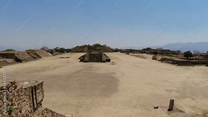 Ancient Zapotec ruins of Monte Alban, Oaxaca, Mexico Stock ビデオ