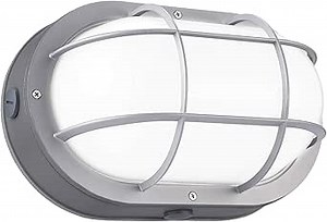LEONLITE 20W LED Bulkhead Light Fixture, 12" Bulkhead Wall Light Outdoor, ETL & ES Listed, Oval Nautical Bulkhead Wall Lamp for Wall or Ceiling, Wet Location, 1400LM, Die Cast Aluminum, 5000K Daylight