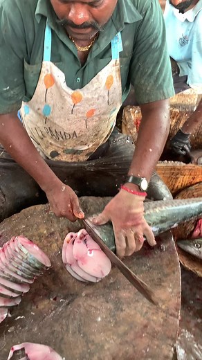 KASIMEDU SPEED SELVAM SEER FISH CUTTING VIDEO FF CUTTING | Fire Fish Cutting