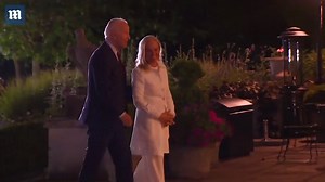 Biden lands at US ambassador's residence in UK