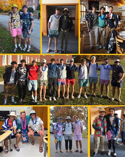 Tropical Day turned campus into an island getaway 😎☀️ Bold prints, bright colors, and big smiles all around. #adayinthelifeTP #SpiritWeek | Trinity-Pawling School