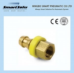 [Hot Item] Reusable Braided Hose Brass Push-on Hose Barb Fittings to Female Pipe