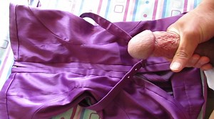 Stroking and Splattering this Skank Ass Zipper Dress