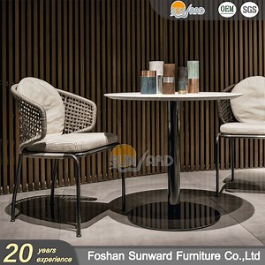 [Hot Item] Multipurpose Woven Rope Outdoor Furniture Aluminum Leisure Dining Chair