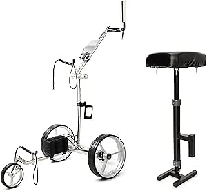 Amazon.com: Wingscaddy Electric Golf Push Cart with Remote Control – Up to 36 Hole & 1500 Life Cycle Lithium Battery Twin Motors Lightweight MAX-400 Silver Body with Chair : Sports & Outdoors