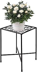 Metal Plant Stand for Indoor Plants Iron Art Flower Pot Holder Stand Decoration Shelf Racks for Single Planter Use in Garden Patio Corner