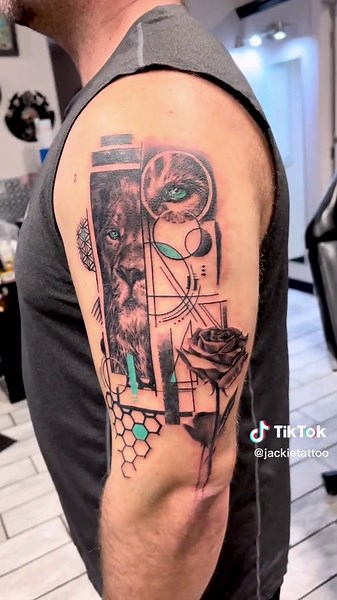 Beautiful Abstract Lion Tattoos to Inspire You