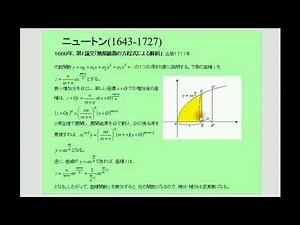 数学（微積分）の歴史 ニュートン1642～1727
