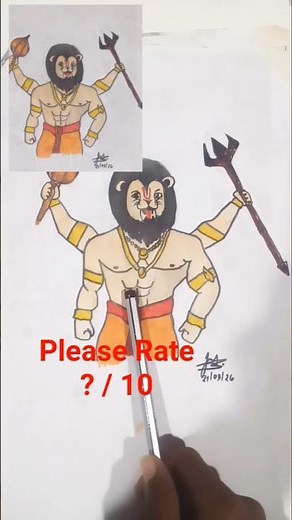 3 2 1 Like Off Best Mahavatar Narsimha Drawing🔥🔥 #art #shorts ‪@PowerOfSpeed‬